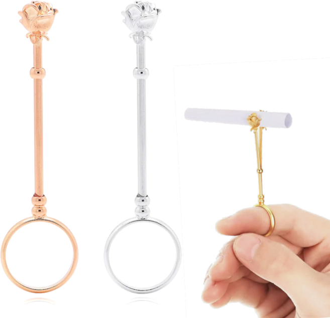 샌디르 휴대용 담배집게 반지 냄새방지 시가렛홀더, 1개, 실버