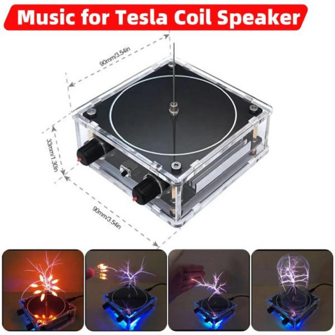 뮤지컬 테슬라 코일 tesla 호환 호환 Coil 스피커 용 음악 무선 전송 발생기 다기능 Bluetooth 과학 실험 도구