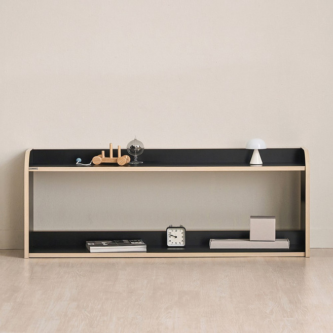 리트리 키즈 1단 낮은 아기 유아 책장 교구장 1200, 블랙