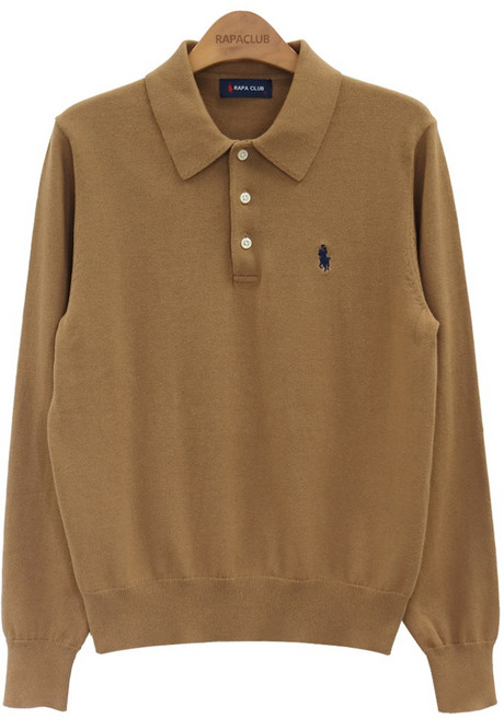 라파클럽 남녀공용 면100% 긴팔 카라 니트 스웨터