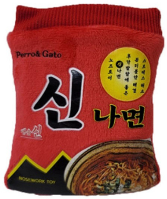페로앤가토 디그니티독 노즈워크 훈련 바스락 라면 장난감, 신나면, 1개
