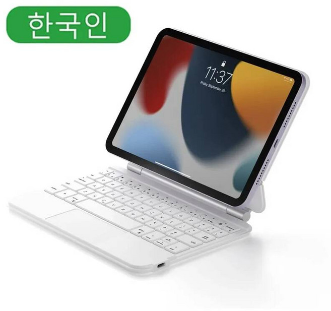 블루투스단축키보드 전자기기 블루투스 커스텀 GOOJODOQ Mini 6용 케이스 6세대 플로팅 캔틸레버 스탠드 멀티 터치 트랙패드, Korean White