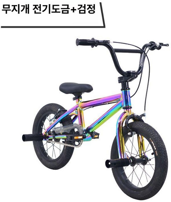 BMX 비엠엑스 자전거 티타늄 선데이 바이크 전문가 A타입, 1개, 1cm, 멀티컬러 플래이팅 블랙