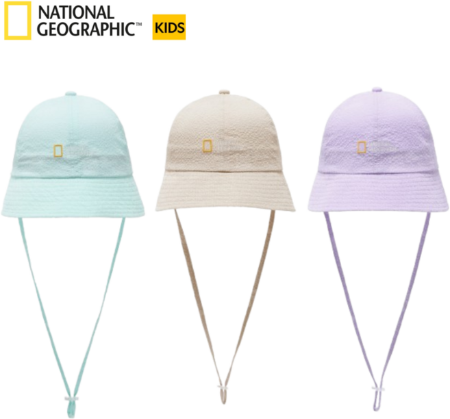 [매장발송] 내셔널지오그래픽 키즈 시어서커햇 주니어 어린이 초등학생 캠핑 여행 데일리 리버시블 모자