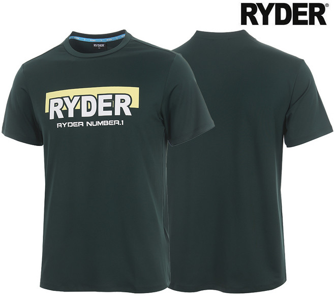 라이더 티셔츠 배드민턴 반팔 상의 남성 여성 기획 반팔티 카키 2024RBT-4