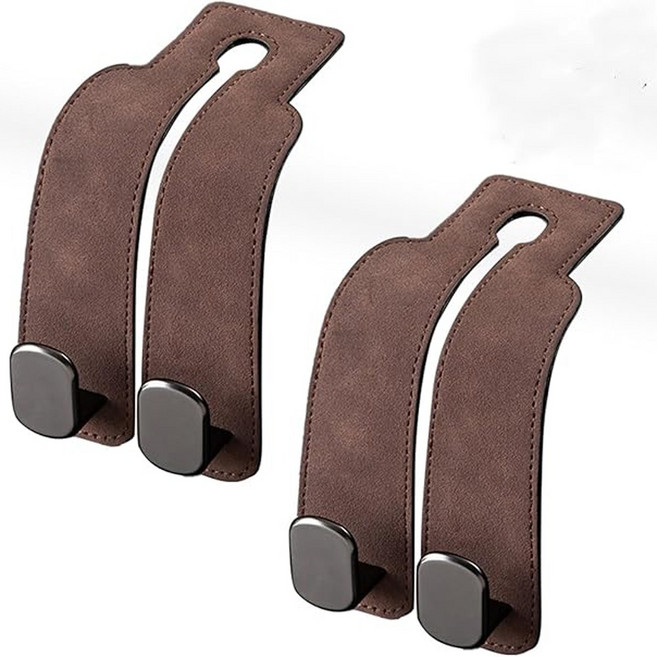 미란다 차량용 헤드레스트 후크걸이 2p, 브라운, 1세트