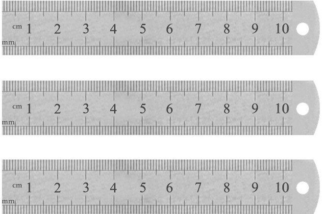 10mm 스텐 철자 직자 스틸자 A타입 10cm, 3개, 실버