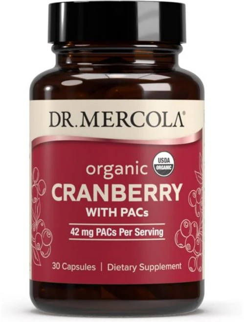 Dr. Mercola Cranberry with PACs - 500mg Cranberry with 42mg PAC - USDA - 30 Capsules (30 Servings), Dr. Mercola Cranberry with PAC, 1개 - 쿠팡