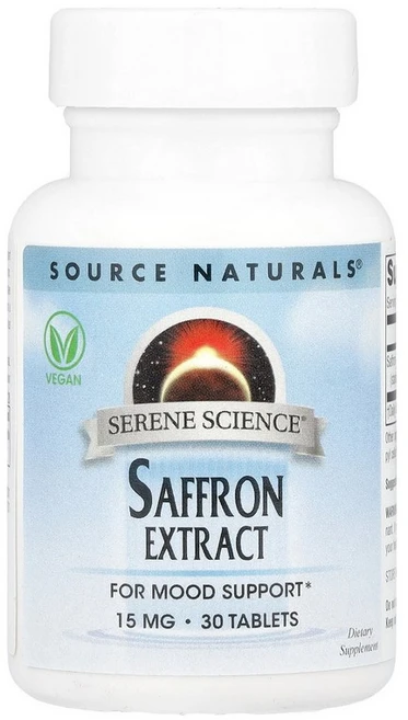 Source Naturals Serene Science® Saffron Extract 15 mg 30 Tablets, 30 count, 1개, 30정 - 쿠팡