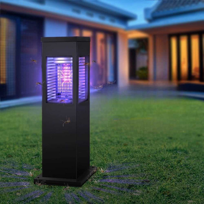 태양광 포충기 야외 벌레 해충 퇴치기 모기 과수원 펜션 캠핑, 220V+2m 플러그