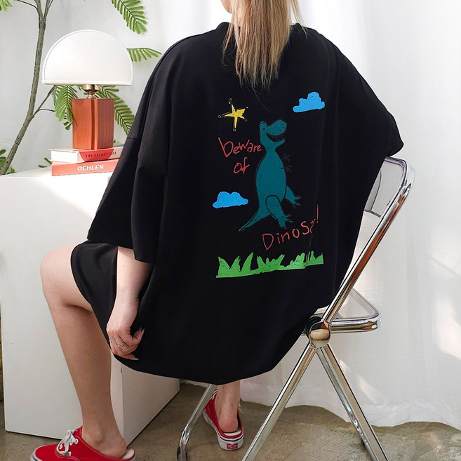 [제니블리] 크래용 빅사이즈 반팔티 5XL 2COLOR // 55~99까지 루즈핏 오버사이즈 박스티 티셔츠 남녀공용 홈웨어