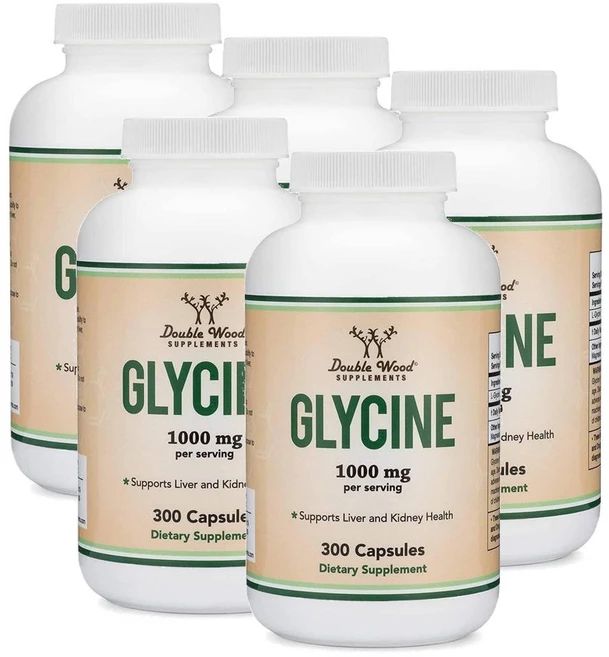 더블우드 L 글리신 1000mg 캡슐 Double Wood Glycine Powder, 5개, 300정 - 쿠팡