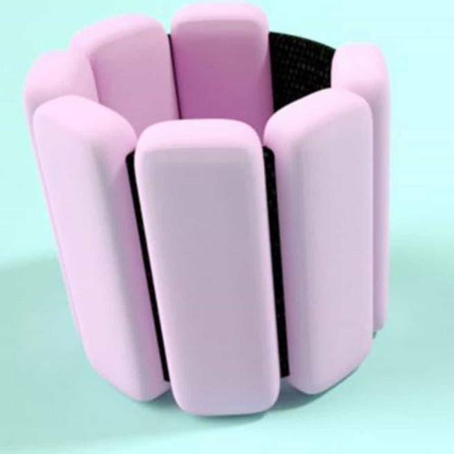 [멤버스]실리콘 중량밴드 2파운드 방수 실리콘재질 발목 손목 수영 근력운동, 2파운드(1파운드X2개입) 핑크