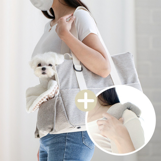 펫테일 반려동물 마카롱 이동가방 + 크로스끈 세트, 1개, 인절미