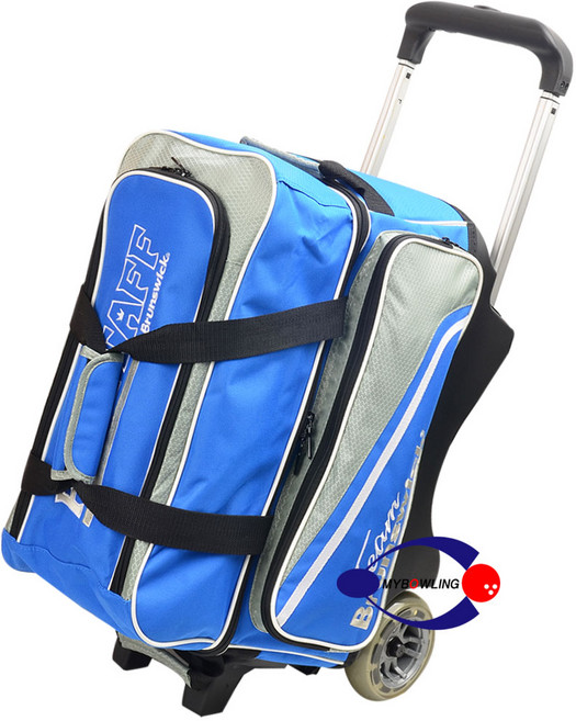 [마이볼링] 수입 팀 브런스윅 2볼롤러백 / 볼링가방 볼링용품, 로얄&실버, 1개