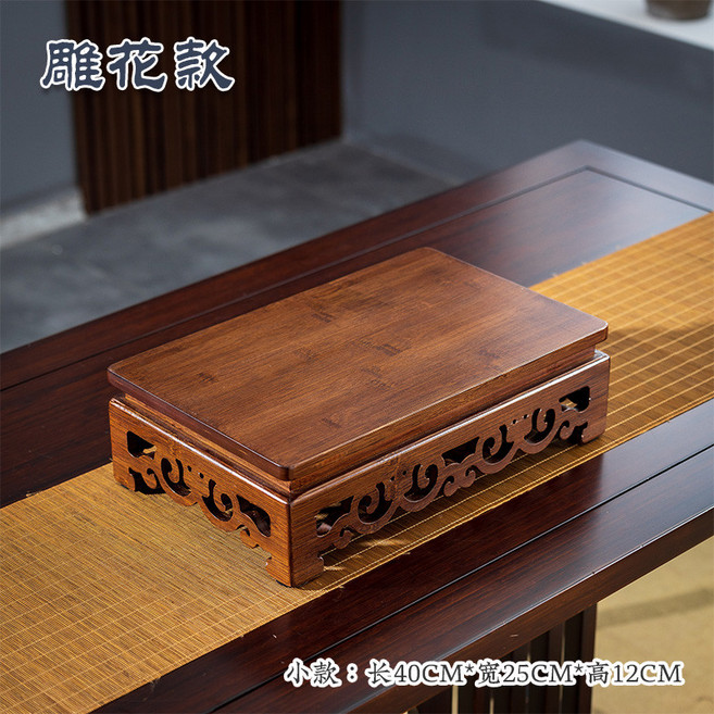 【台灣熱銷】供奉台 佛像底座 供桌 迷你佛像底座 玄關小供桌擺件台 加高托架 神台供桌 家用財神香案 神龕, 1個, 雕花款40長, 雕花款40長