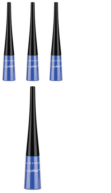 웻앤와일드 메가라이너 리퀴드 아이라이너 3.5ml, Blue, 4개