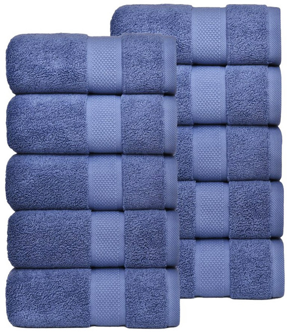 록신 명품 호텔수건 코마사 호텔 피크닉 수건 40수 코마사 데일리 타월 10종세트, 1세트, 바다색