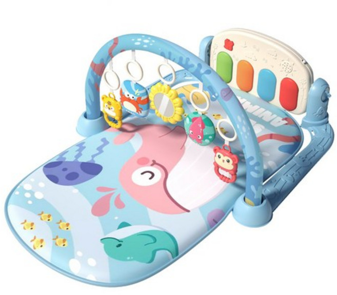 올리블리 신생아 플레이매트 아기체육관, whale friend in the sea, 2개