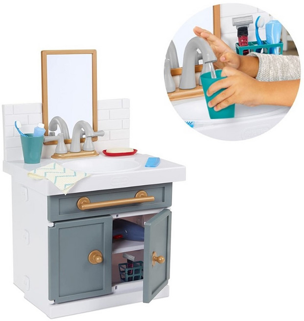 알럽 리틀타익스 유아세면대 물이나오는 유아손씻기 유아용품 조카선물 아동세면대, 1개