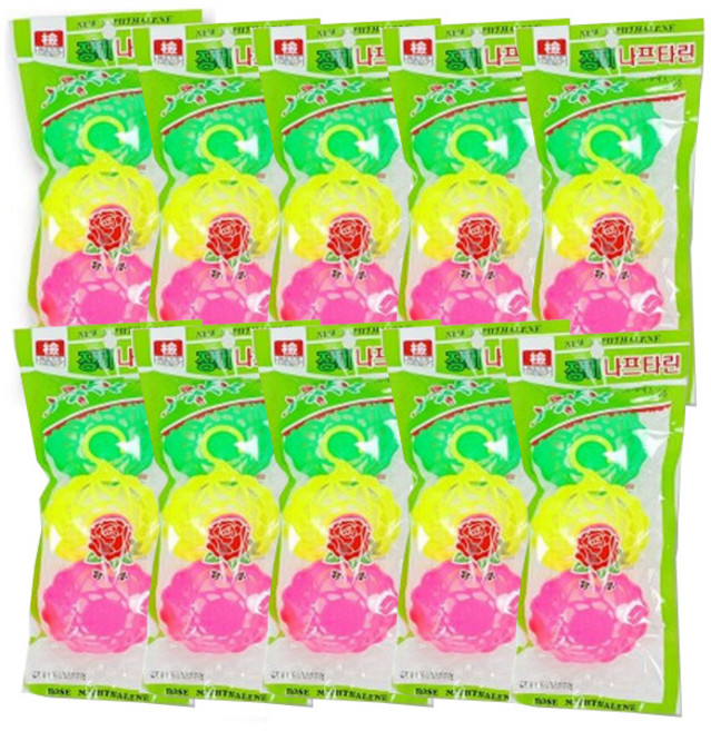 장미사 나프탈렌 좀약 대용량 벌크 케이스형 걸이형 3p, 6세트, 40g