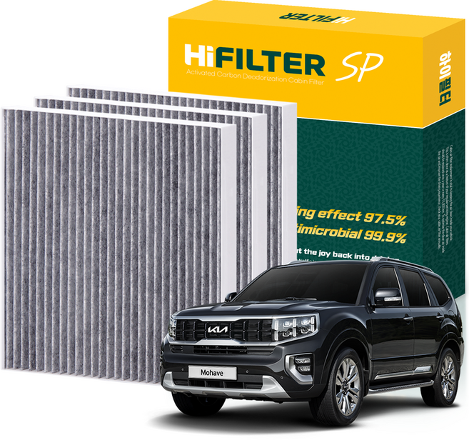 하이필터 기아 자동차 모하비 활성탄 에어컨필터, 3개, 모하비 더 마스터 (HM PE) HI-G007
