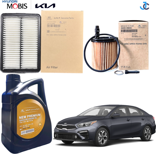 기아 올뉴 K3 BD 순정 엔진오일세트, 1세트, 1.6 가솔린 SN급 4L 0W20