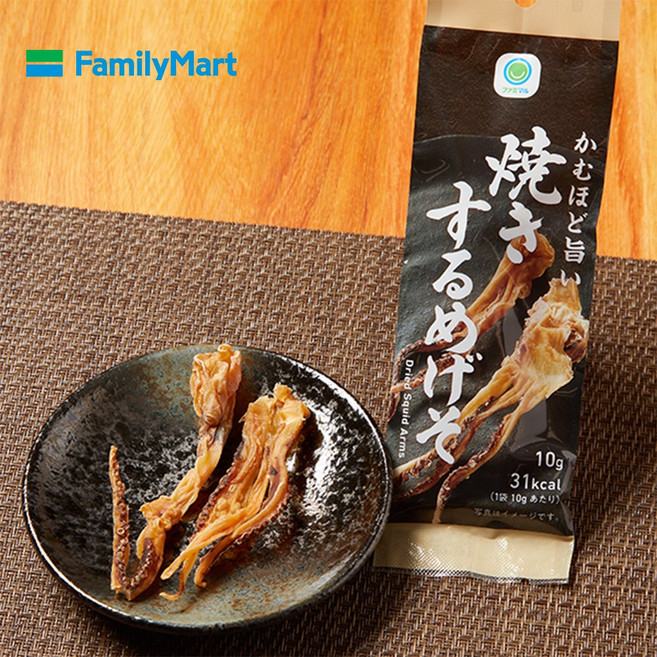 일본 훼미리마트 편의점 씹을수록 맛있게 구운 오징어 다리 10g, 1개