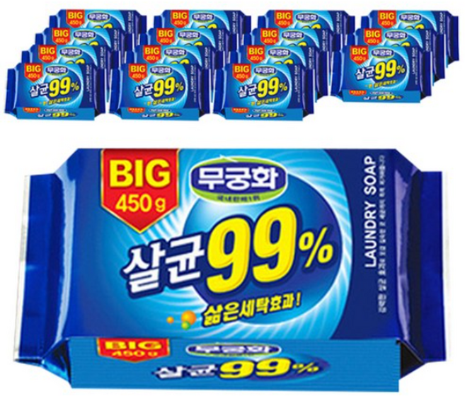 무궁화 BIG 살균 99% 비누, 450g, 224개