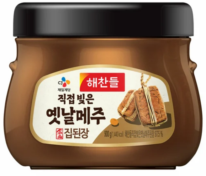 해찬들 직접 빚은 옛날메주 집된장, 900g, 2개