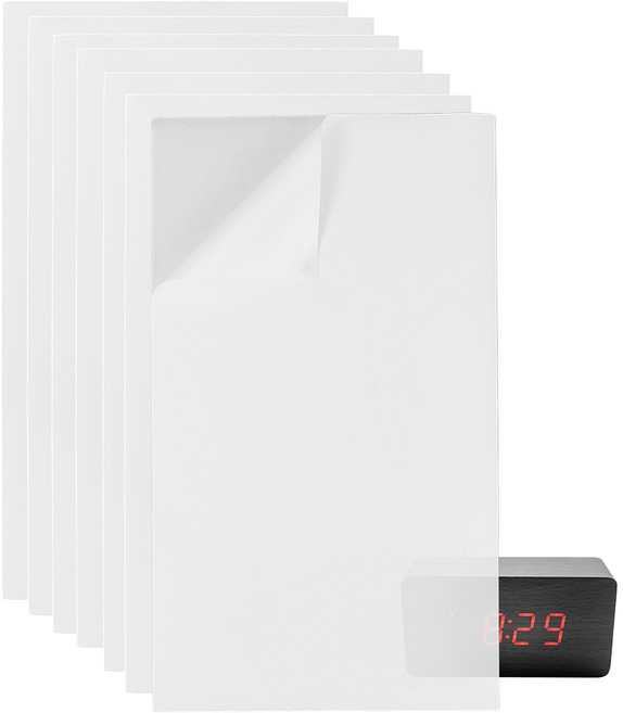 7개 PET LED 빛막이 스티커 LED 불빛차단 암막스티커 화이트 220x127x0.1mm, 하얀색