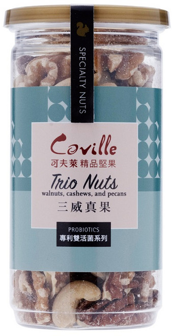 可夫萊 Trio Nuts 精品堅果，原味綜合堅果（核桃、腰果、胡桃）- 170g, 2個