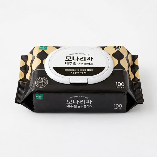 모나리자 내추럴 플러스 물티슈 캡형, 1g, 100개입, 20개