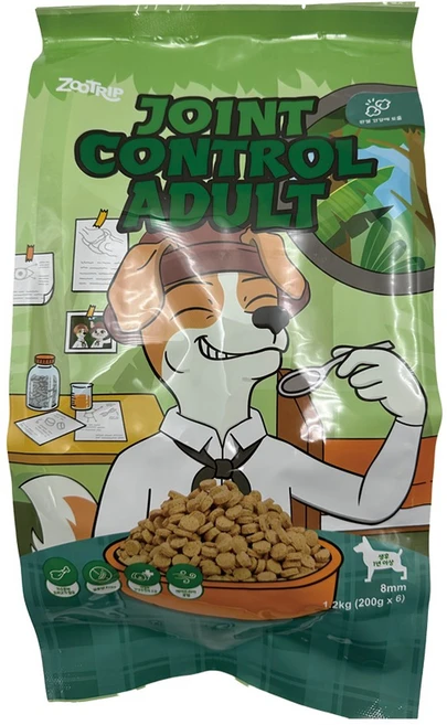 주트립 조인트 컨트롤 어덜트 (1~6세) (관절 건강에 좋은 강아지 기능성 사료), 1.2kg, 1개, 뼈/관절강화 - 쿠팡