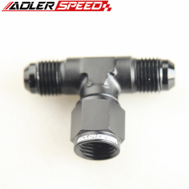 AN4 AN6 AN8 AN10 AN12 남성-AN 여성 티 T 피스 피팅 어댑터 알루미늄 검정색