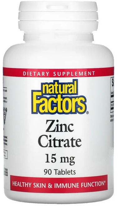 네추럴팩터스 아연 시트레이트 15mg 타블렛, 15 mg 강철체력, 1개 - 쿠팡