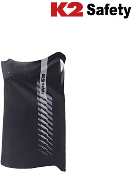 k2 세이프티 숨쉬기 편한 타공 멀티스카프 냉감 귀걸이 마스크, 블랙, 1개