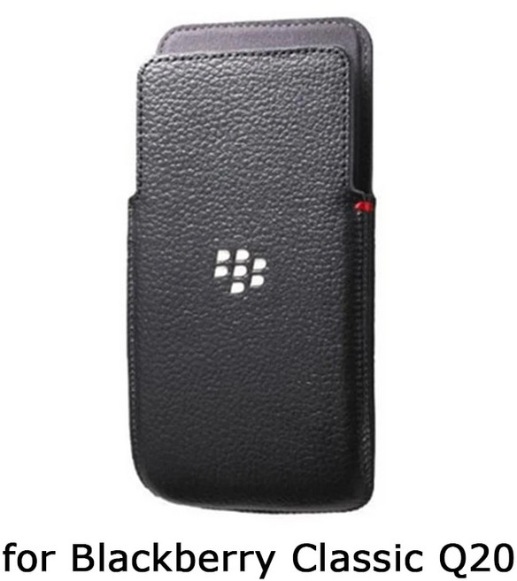 블랙베리 Q20 카르카사 가죽 파우치 백 오리지널 휴대폰 케이스 스마트 커버 빠른 배송, 1개, 1)GENUINE LEATHER  Black