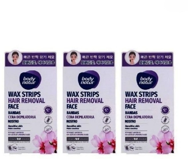 바디네이처 제모 왁스 스트립 포 페이스12매 3개