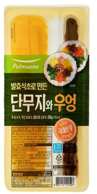 풀무원식품 김밥용 단무지와 우엉 350g, 4개