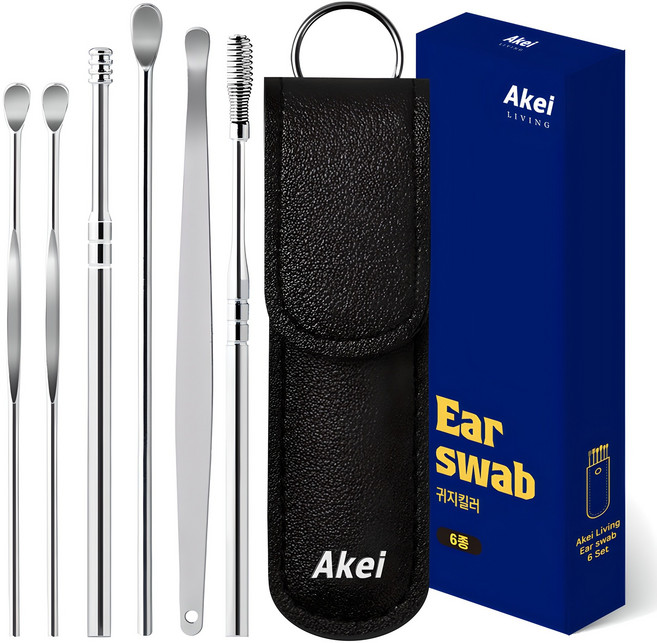 아케이 리빙 귀지킬러 6종 귀이개 세트, 1세트