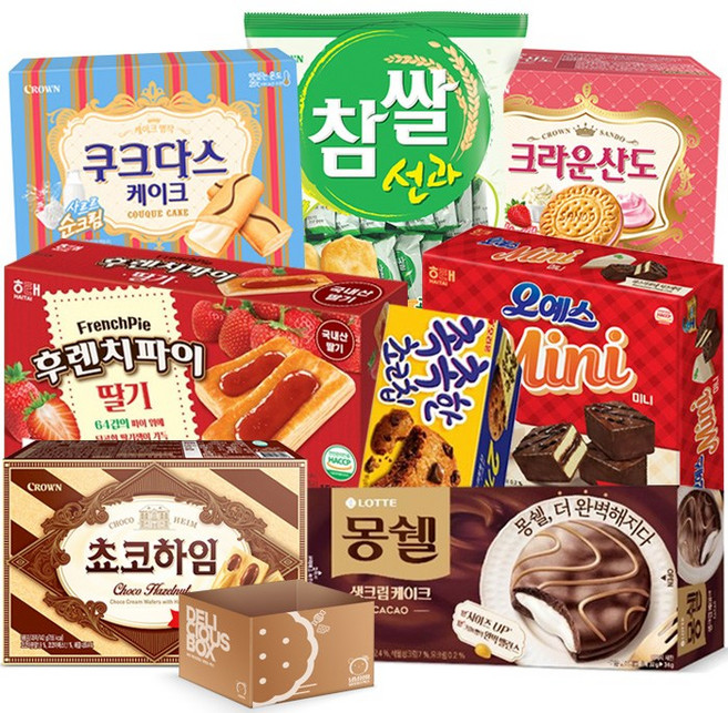 행복가득 인기과자세트 8종 사무실 탕비실 학교간식, 1개