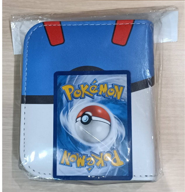 寶可夢 卡片收集冊 可容納400張卡片 3孔4格 卡冊, 藍色(小), 1個