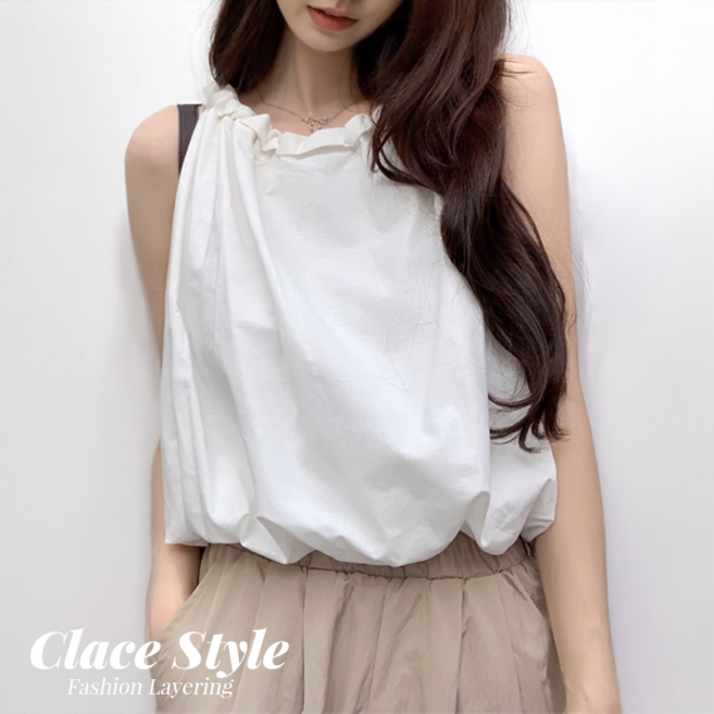 클레이스 꼬임넥 포인트 블라우스