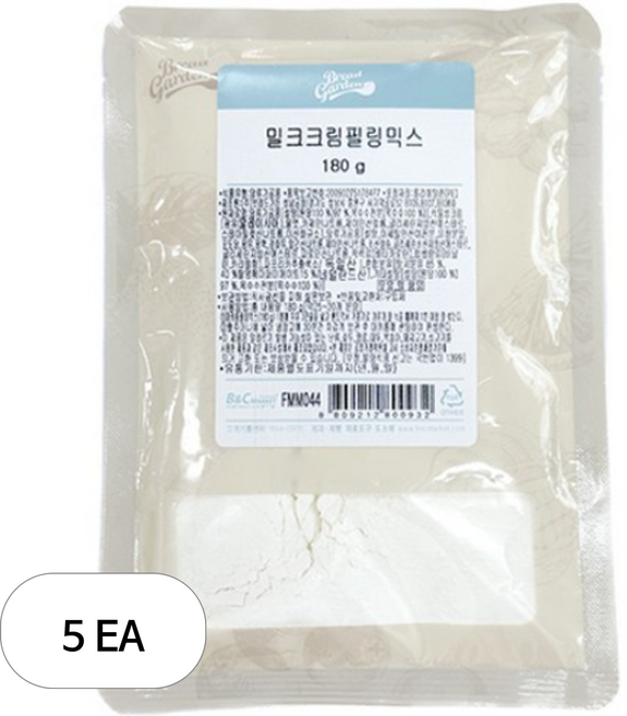 브레드가든 마카롱 밀크크림 필링믹스, 180g, 5개