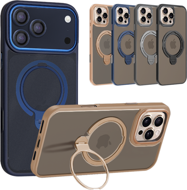 貼膜達人 iPhone 360度旋轉磁吸支架手機殼 霧面防摔殼