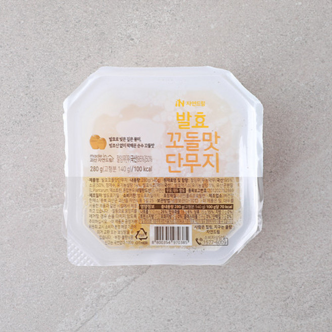 자연드림 발효 꼬들맛 단무지, 1개, 280g