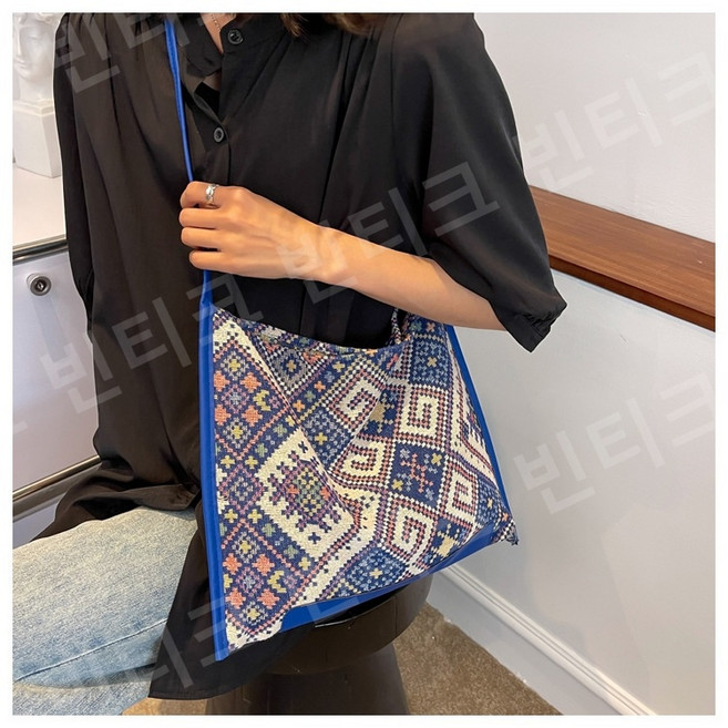 휘뚜루마뚜루 여성 캔버스 에코백 데일리 숄더백 가방