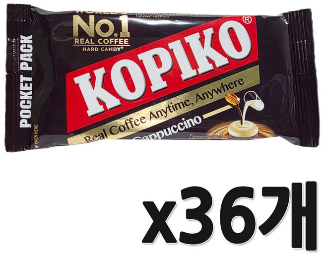 코피코 카푸치노 블리스터 사탕, 32g, 36개