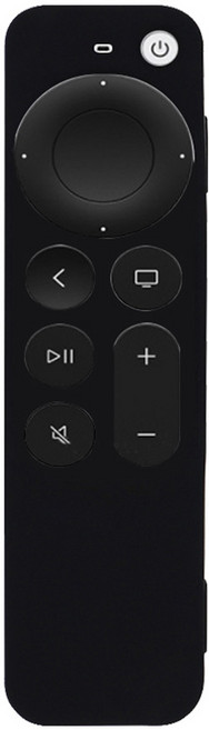 TV 4K 2세대 Siri 리모컨 충격 방지와 호환되는 실리콘 컨트롤러 낙하 방지 보호 케이스, 블랙이에요., 1개